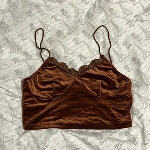 *never worn* shein velvet crop top